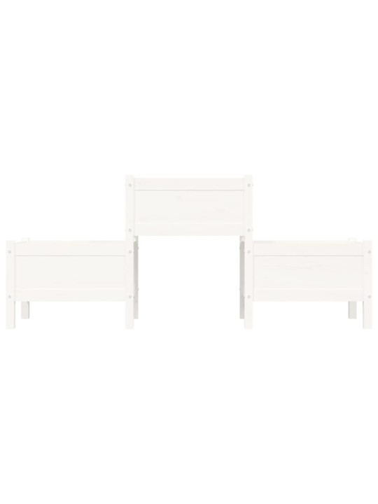 Lovelis, baltas, 178,5x44x75cm, pušies medienos masyvas