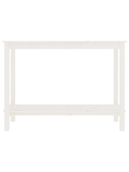 Konsolinis staliukas, baltas, 110x40x80cm, pušies masyvas