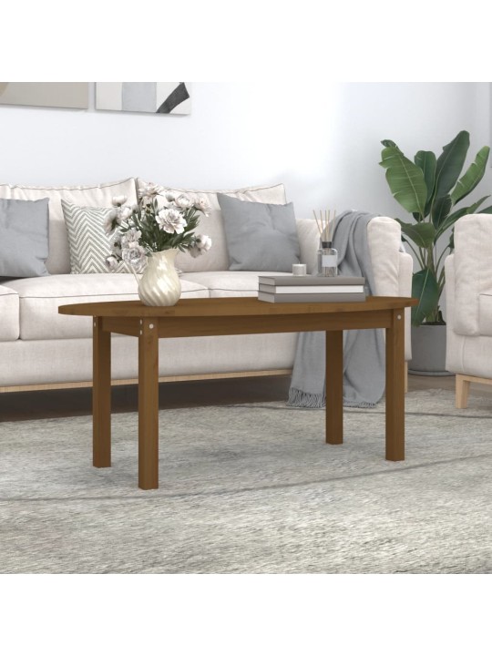 Kavos staliukas, medaus rudas, 110x55x45cm, pušies masyvas
