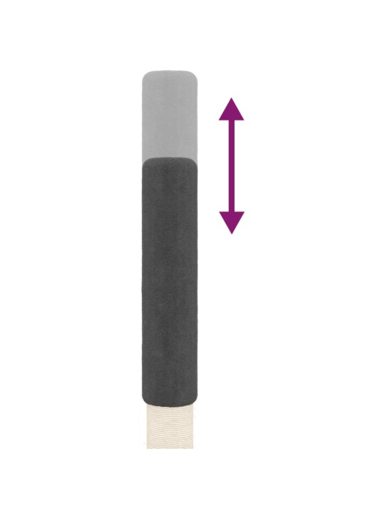 Draskyklė katėms iki lubų, tamsiai pilka, 263,5–289,5cm