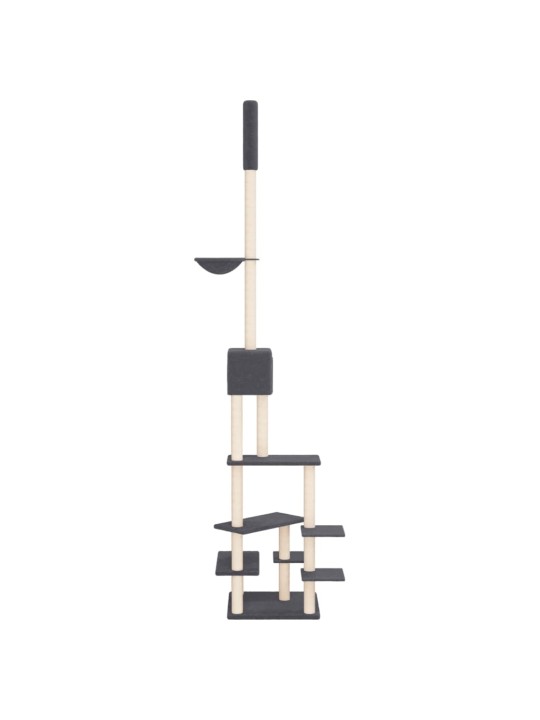 Draskyklė katėms iki lubų, tamsiai pilka, 268,5–294,5cm