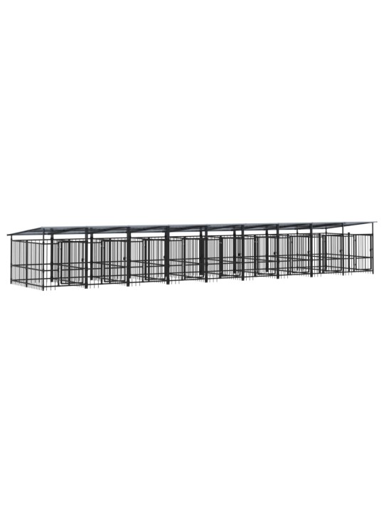 Lauko voljeras šunims su stogu, plienas, 16,89m²