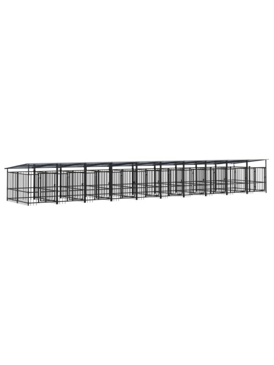 Lauko voljeras šunims su stogu, plienas, 18,77m²
