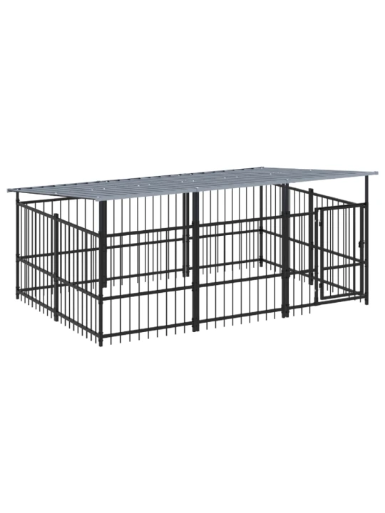 Lauko voljeras šunims su stogu, plienas, 5,63m²