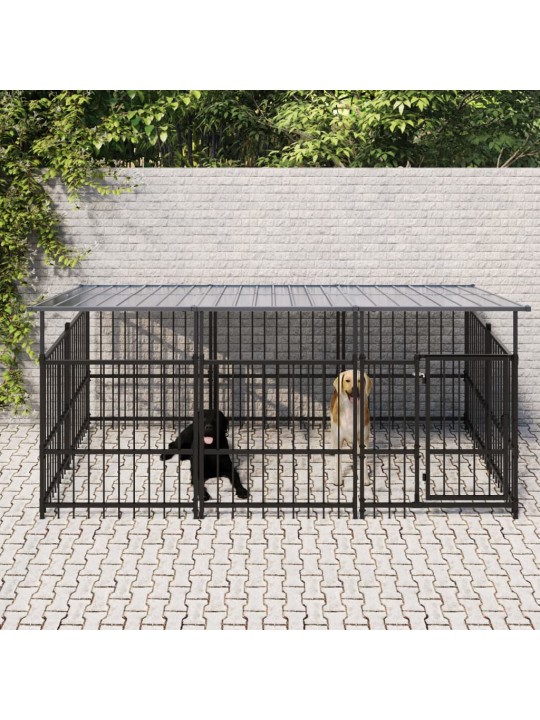 Lauko voljeras šunims su stogu, plienas, 5,63m²