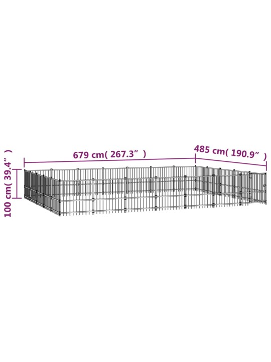 Lauko voljeras šunims, plienas, 32,93m²