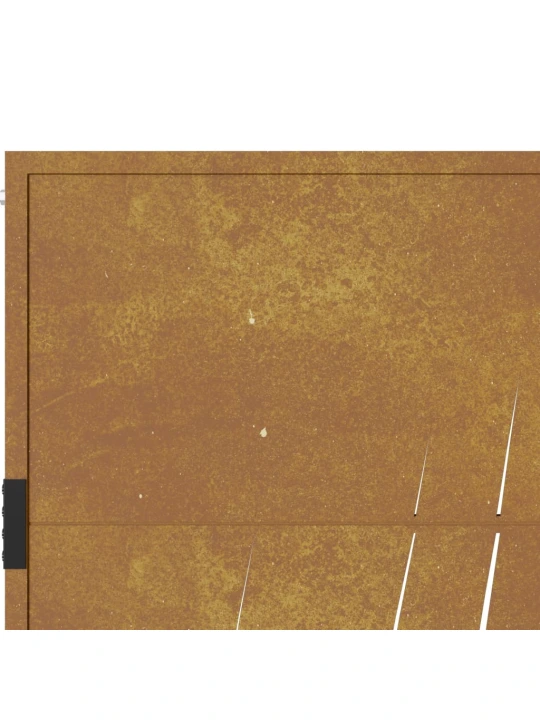 Sodo vartai, 105x80cm, corten plienas, žolės dizaino