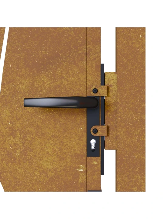 Sodo vartai, 105x80cm, corten plienas, žolės dizaino