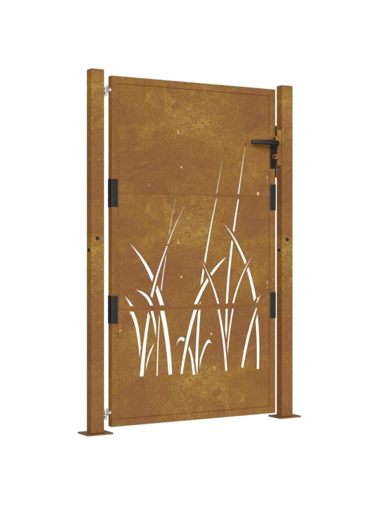 Sodo vartai, 105x155cm, corten plienas, žolės dizaino
