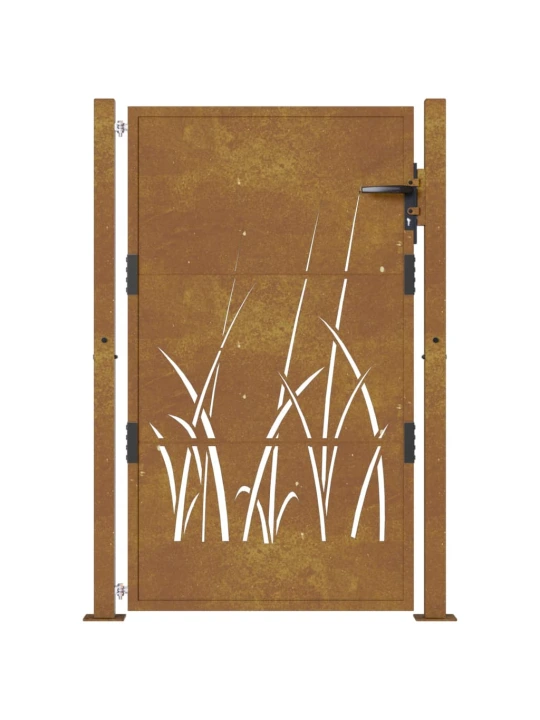 Sodo vartai, 105x155cm, corten plienas, žolės dizaino