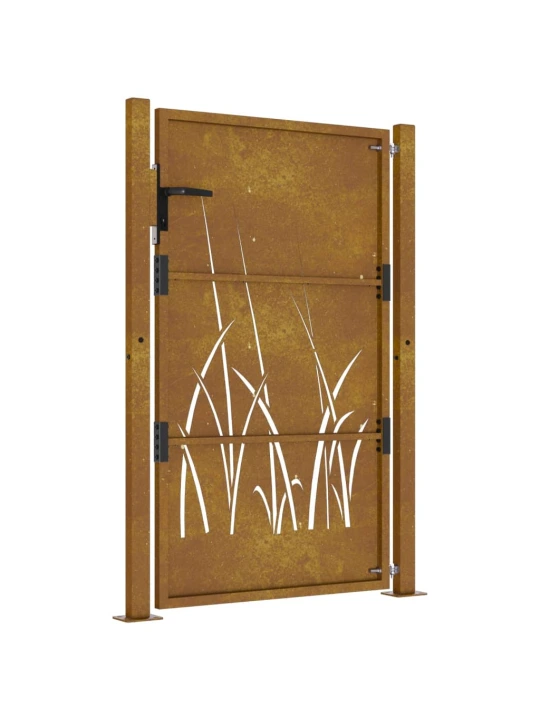 Sodo vartai, 105x155cm, corten plienas, žolės dizaino