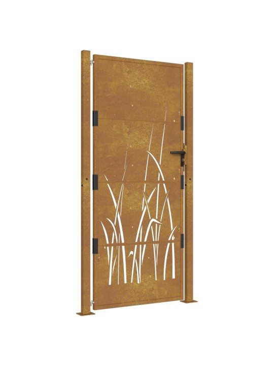 Sodo vartai, 105x180cm, corten plienas, žolės dizaino