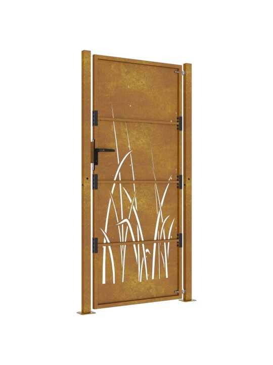 Sodo vartai, 105x180cm, corten plienas, žolės dizaino