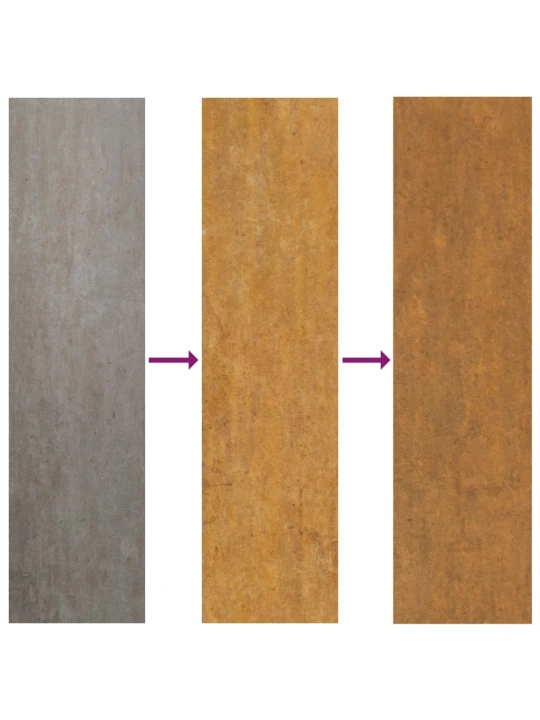 Sodo vartai, 105x130cm, corten plienas, bambuko dizaino