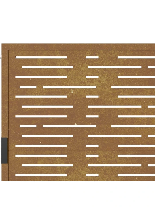 Sodo vartai, 105x205cm, corten plienas, kvadratų dizaino