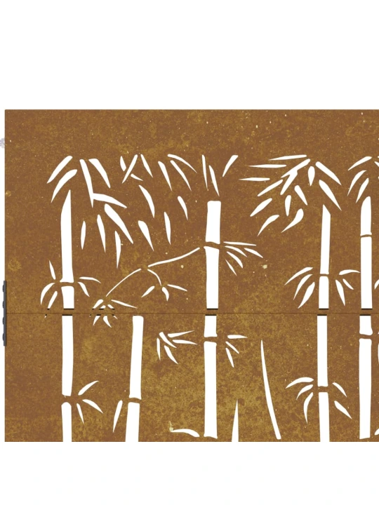 Sodo vartai, 105x155cm, corten plienas, bambuko dizaino