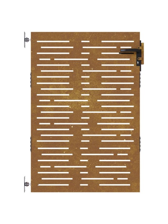 Sodo vartai, 85x150cm, corten plienas, kvadratų dizaino