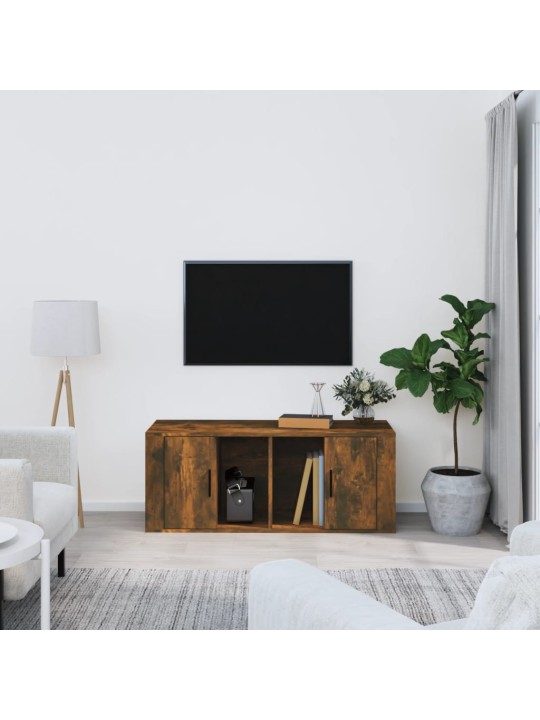 Televizoriaus spintelė, dūminio ąžuolo, 100x35x40cm, mediena