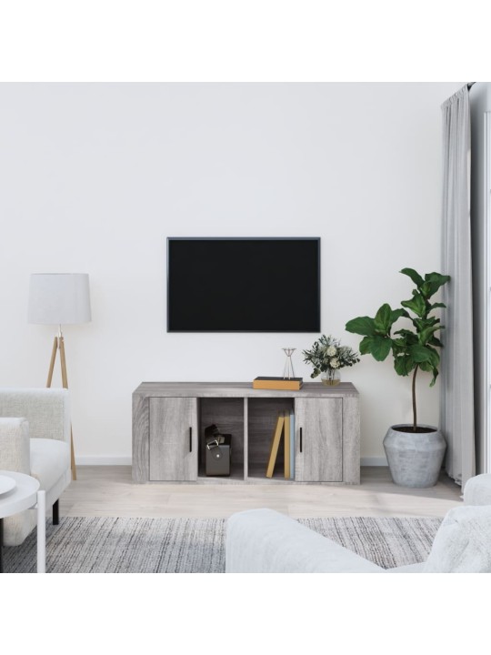 Televizoriaus spintelė, pilka ąžuolo, 100x35x40cm, mediena