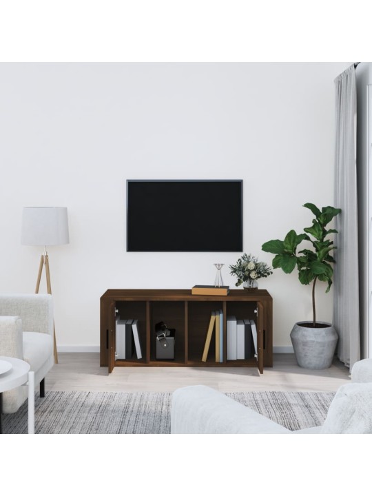 Televizoriaus spintelė, ruda ąžuolo, 100x35x40cm, mediena