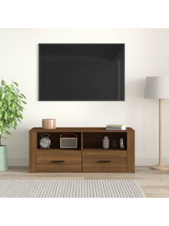 Televizoriaus spintelė, ruda ąžuolo, 100x35x40cm, mediena