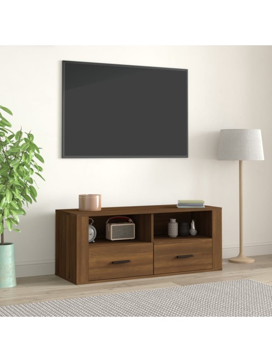 Televizoriaus spintelė, ruda ąžuolo, 100x35x40cm, mediena