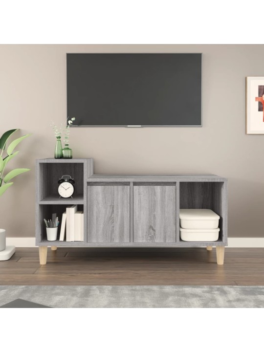 Televizoriaus spintelė, pilka ąžuolo, 100x35x55cm, mediena