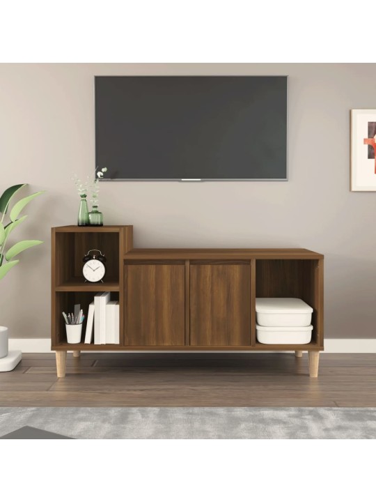 Televizoriaus spintelė, ruda ąžuolo, 100x35x55cm, mediena