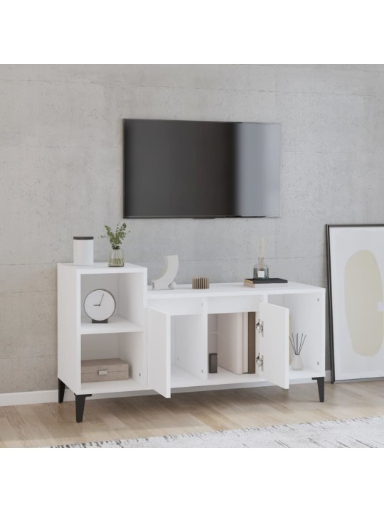 Televizoriaus spintelė, baltos spalvos, 100x35x55cm, mediena