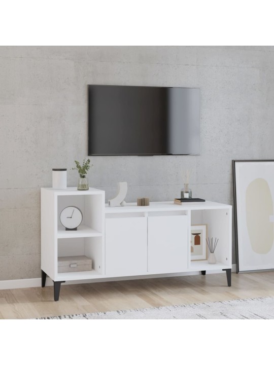 Televizoriaus spintelė, baltos spalvos, 100x35x55cm, mediena