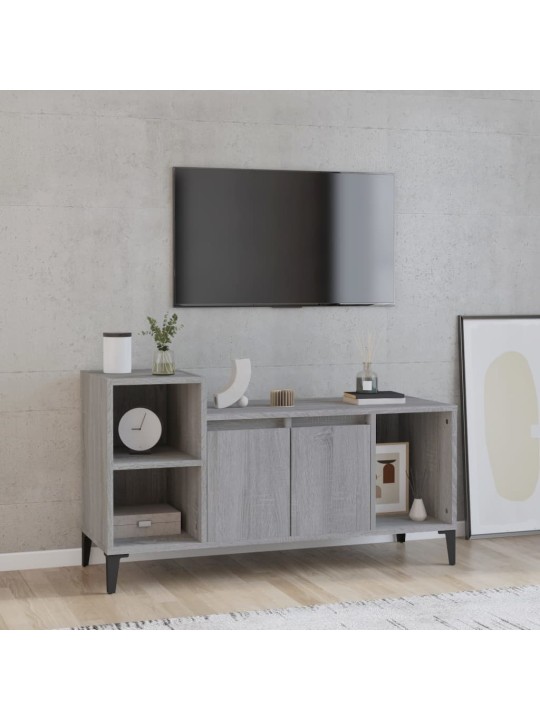 Televizoriaus spintelė, pilka ąžuolo, 100x35x55cm, mediena