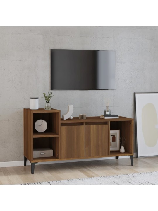 Televizoriaus spintelė, ruda ąžuolo, 100x35x55cm, mediena