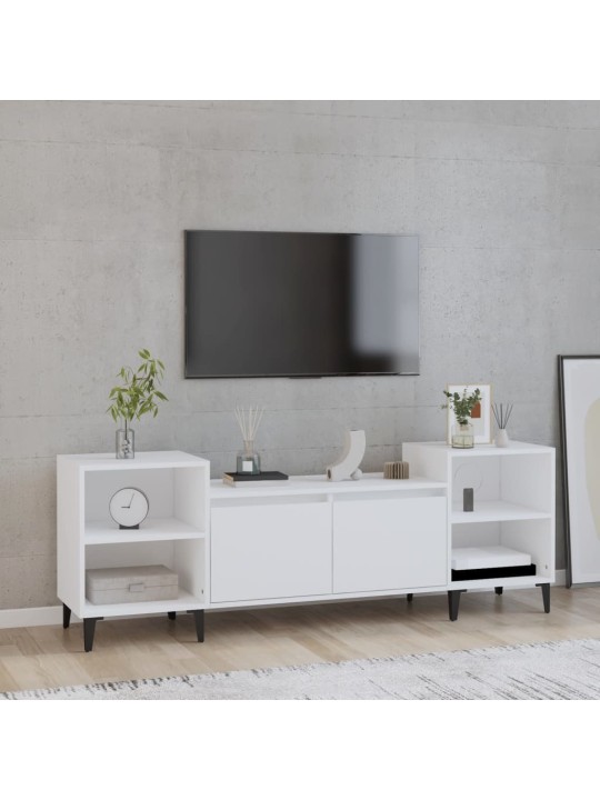 Televizoriaus spintelė, baltos spalvos, 160x35x55cm, mediena
