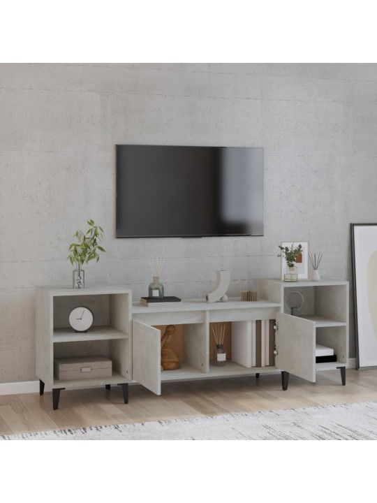 Televizoriaus spintelė, betono pilka, 160x35x55cm, mediena