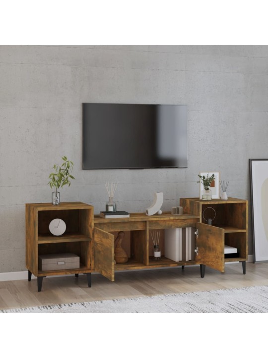 Televizoriaus spintelė, dūminio ąžuolo, 160x35x55cm, mediena