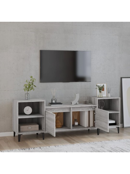Televizoriaus spintelė, pilka ąžuolo, 160x35x55cm, mediena