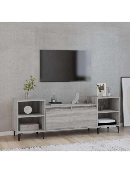 Televizoriaus spintelė, pilka ąžuolo, 160x35x55cm, mediena