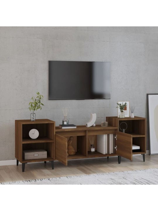Televizoriaus spintelė, ruda ąžuolo, 160x35x55cm, mediena