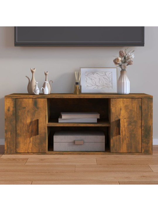 Televizoriaus spintelė, dūminio ąžuolo, 100x35x40cm, mediena