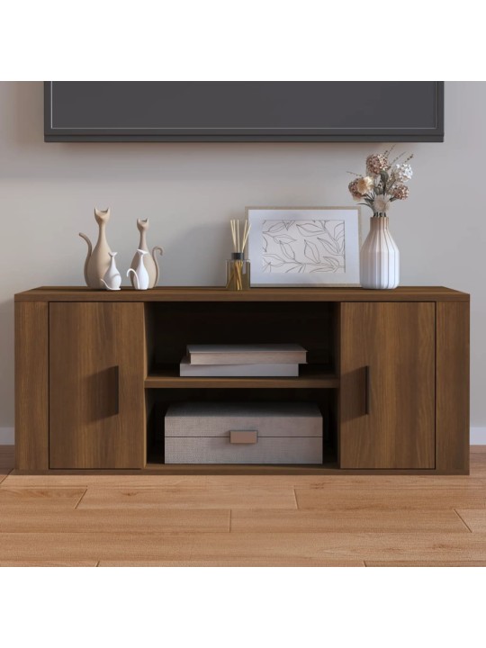 Televizoriaus spintelė, ruda ąžuolo, 100x35x40cm, mediena