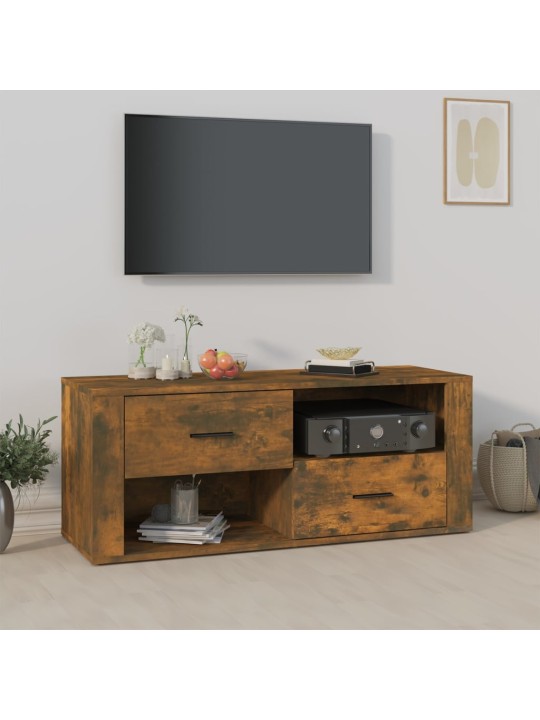 Televizoriaus spintelė, dūminio ąžuolo, 100x35x40cm, mediena