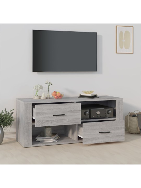 Televizoriaus spintelė, pilka ąžuolo, 100x35x40cm, mediena