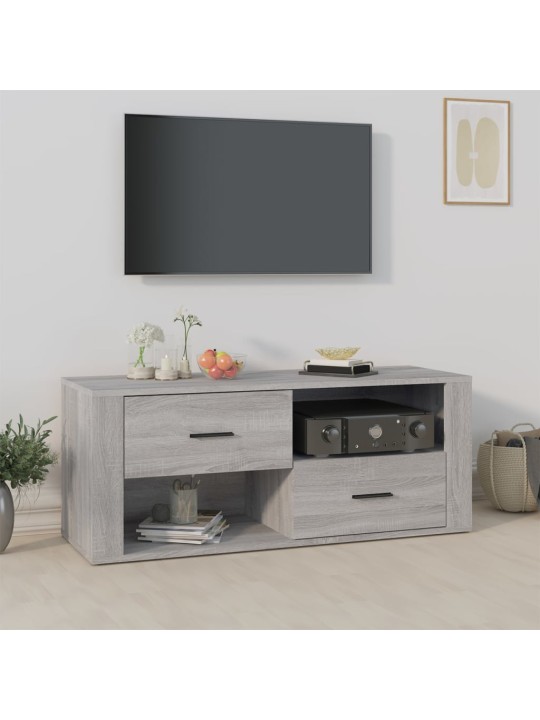 Televizoriaus spintelė, pilka ąžuolo, 100x35x40cm, mediena