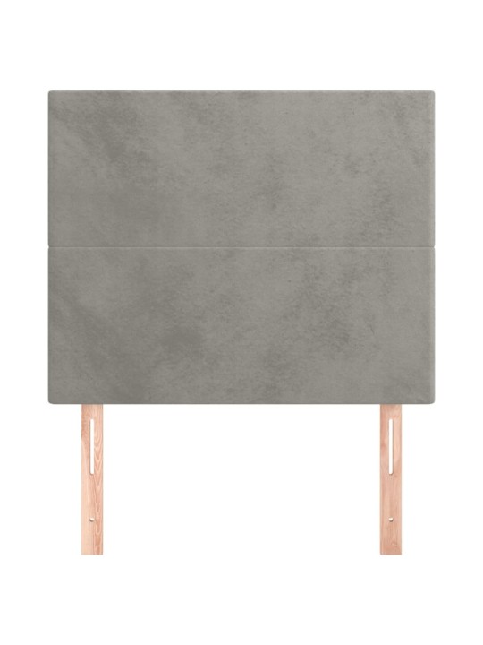 Galvūgalis, 2vnt.šviesiai pilkos spalvos, 80x5x78/88cm, aksomas