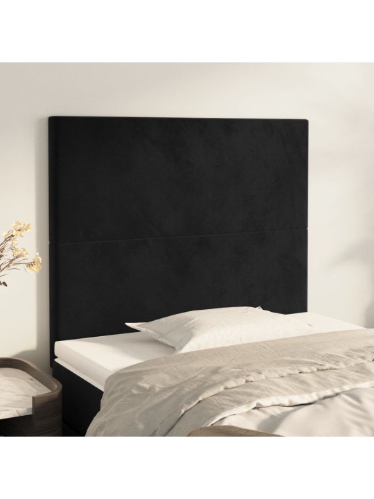 Galvūgalis, 2vnt., juodos spalvos, 80x5x78/88cm, aksomas