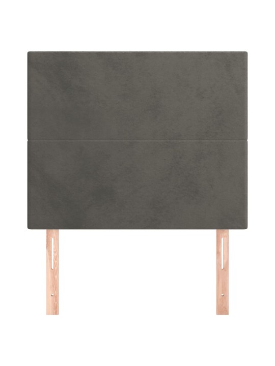 Galvūgalis, 2vnt.,tamsiai pilkos spalvos,90x5x78/88cm, aksomas