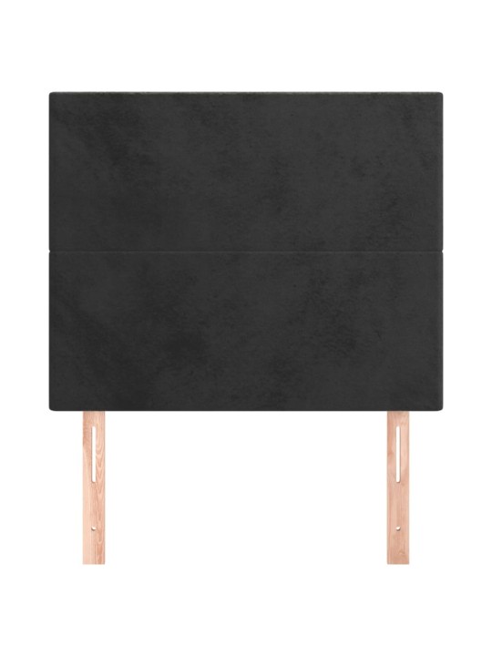 Galvūgalis, 2vnt., juodos spalvos, 100x5x78/88cm, aksomas