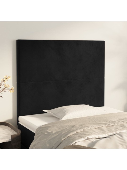 Galvūgalis, 2vnt., juodos spalvos, 100x5x78/88cm, aksomas