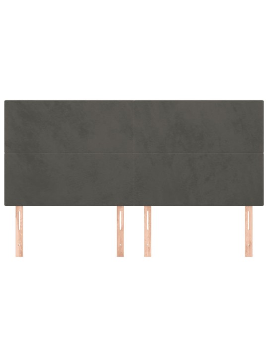 Galvūgalis, 4vnt.,tamsiai pilkos spalvos, 80x5x78/88cm, aksomas