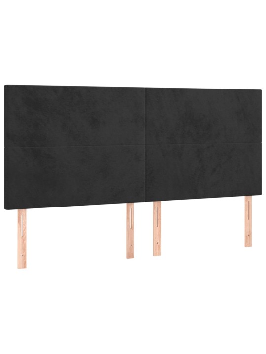 Galvūgalis, 4vnt., juodos spalvos, 80x5x78/88cm, aksomas